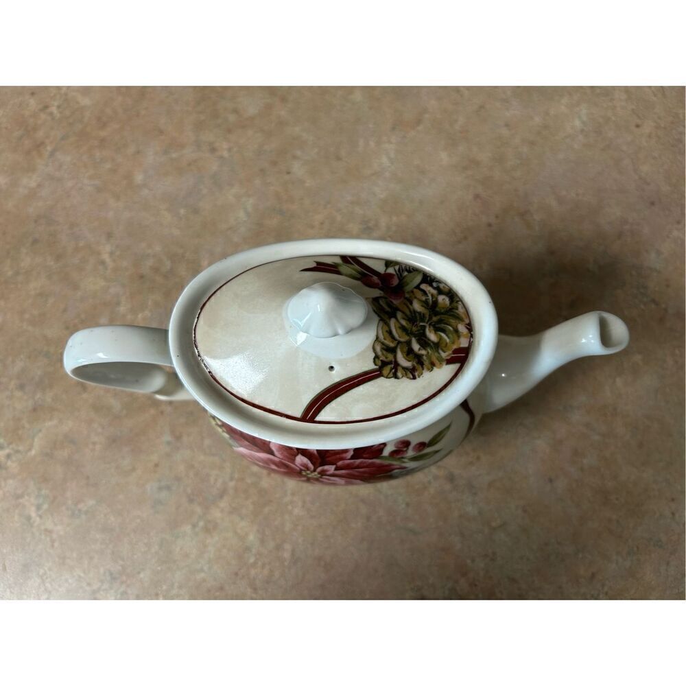 222 Fifth Yuletide Celebration Fine China Teapot Tea